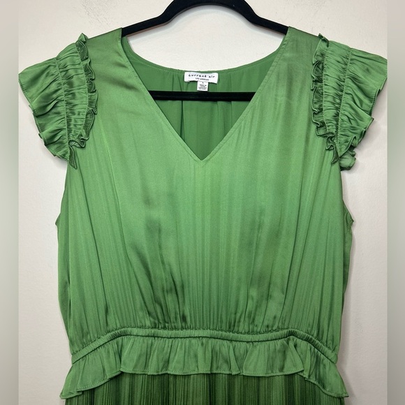 Anthropologie Current Air Green Sereia Pleated
Midi Dress Size L - Picture 7 of 12